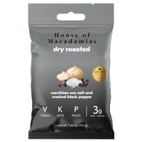 House of Macadamias Dry Roasted Nuts, Namibian Sea Salt & Cracked Black Pepper